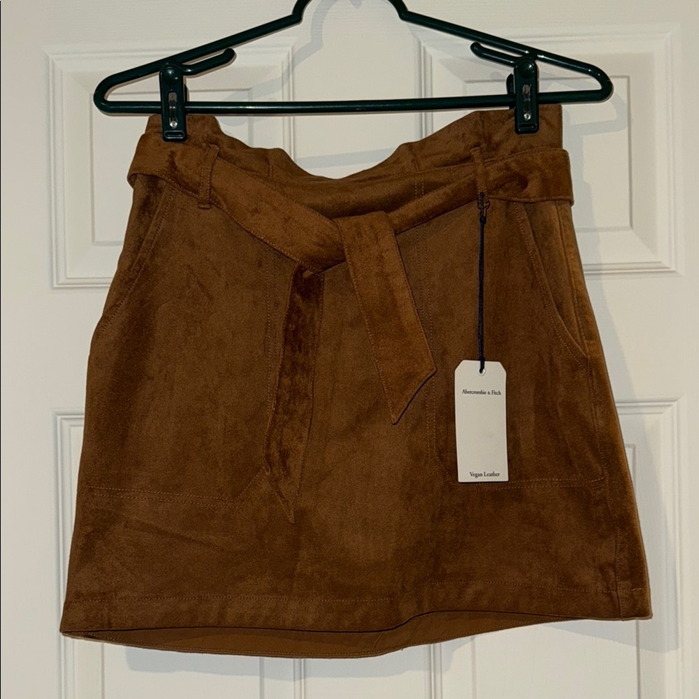 NWT: Abercrombie & Fitch Tan Vegan Leather Skirt